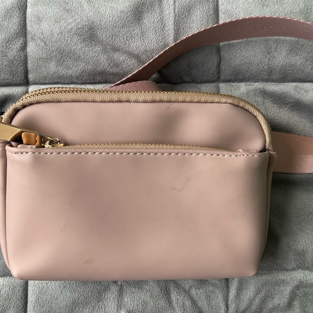 Pink PVC Crossbody Bag